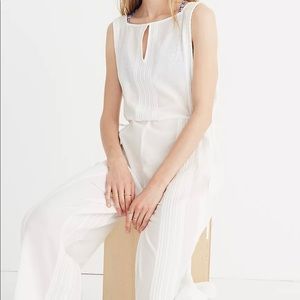 Madewell white jumpsuit cover up